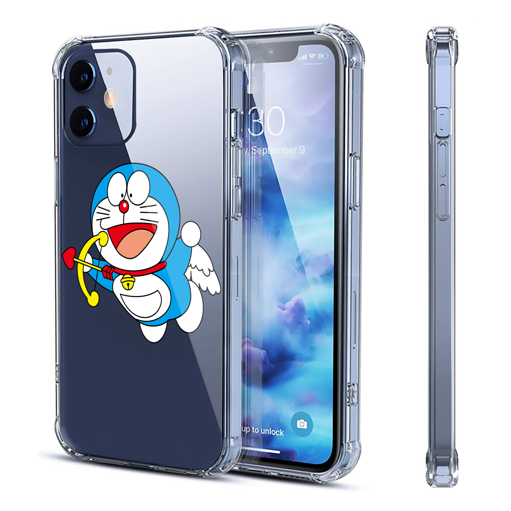 （画像用） ドラえもん Doraemon 【iPhone 12シリーズ対応】透明スマホケース（クリアソフトケース）